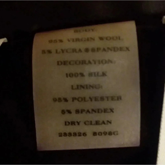 Ann Taylor Black Ruffle Wool Sleeveless Dress - Picture 7 of 7